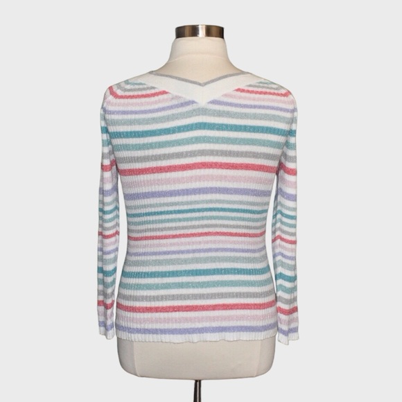 New York & Co Striped Shimmery Sweater - Picture 3 of 6